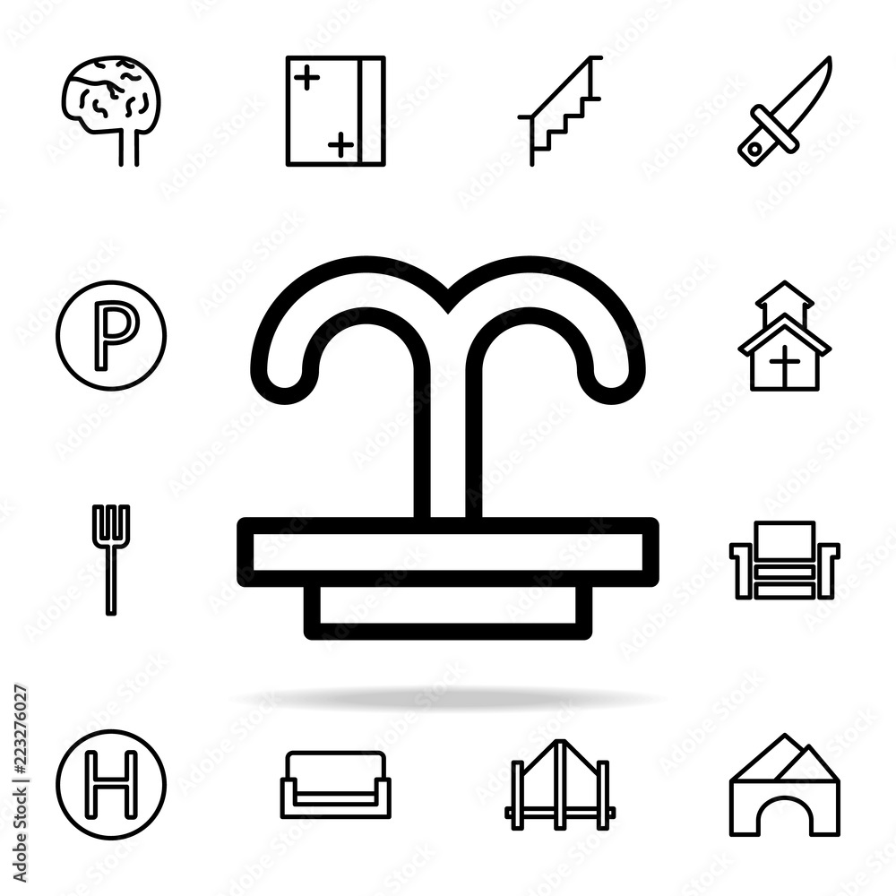 Aufkleber fountain icon. web icons universal set for web and mobile