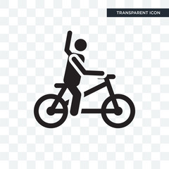 Fototapeta na wymiar Bicycle vector icon isolated on transparent background, Bicycle logo design