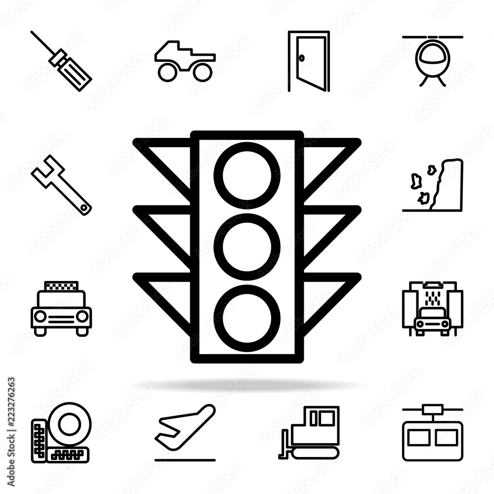 Poster traffic light icon. web icons universal set for web and mobile