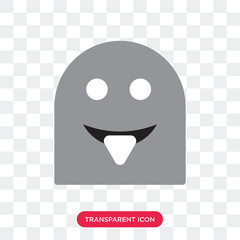 Ghost vector icon isolated on transparent background, Ghost logo design