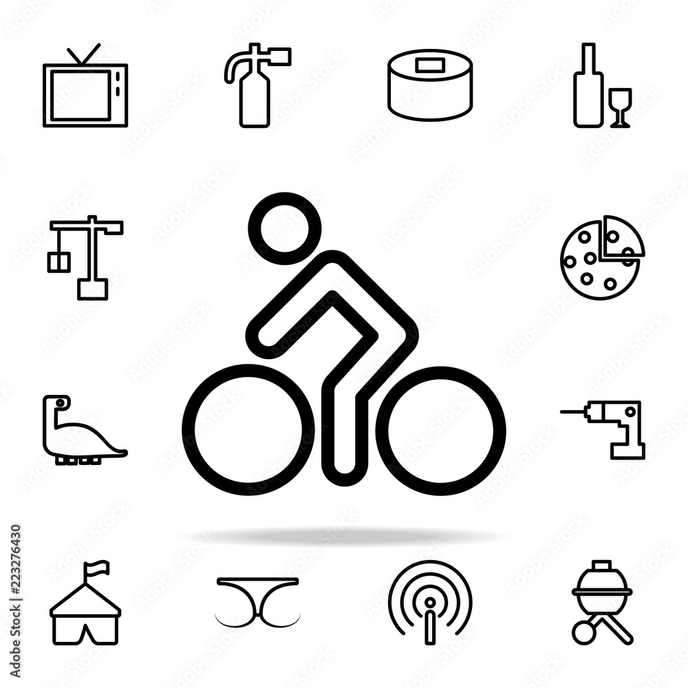 Poster cyclist icon. web icons universal set for web and mobile