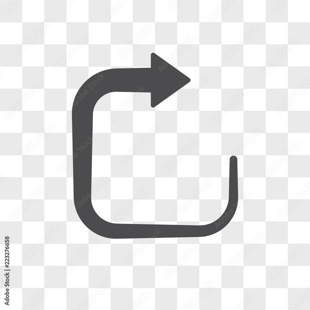 Poster refresh vector icon isolated on transparent background, refresh logo design