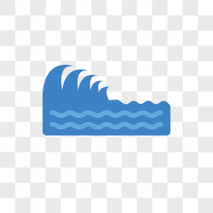Wave vector icon isolated on transparent background, Wave logo design