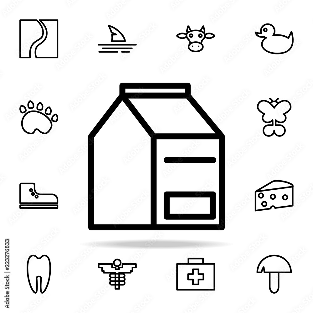 Poster a carton of milk icon. web icons universal set for web and mobile