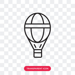 Hot air balloon vector icon isolated on transparent background, Hot air balloon logo design