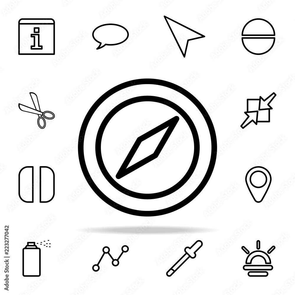 Poster compass icon. web icons universal set for web and mobile