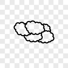Clouds vector icon isolated on transparent background, Clouds logo design