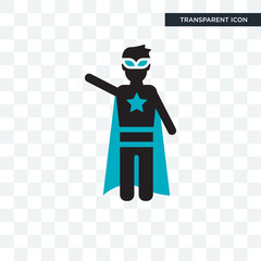 Super hero vector icon isolated on transparent background, Super hero logo design