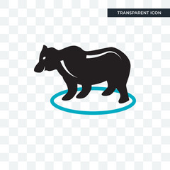 Bear vector icon isolated on transparent background, Bear logo design