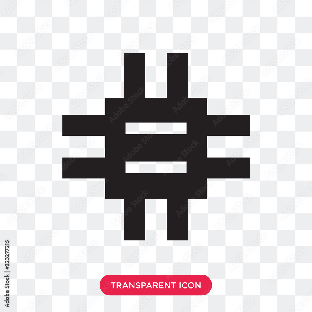 Poster cpu vector icon isolated on transparent background, cpu logo design