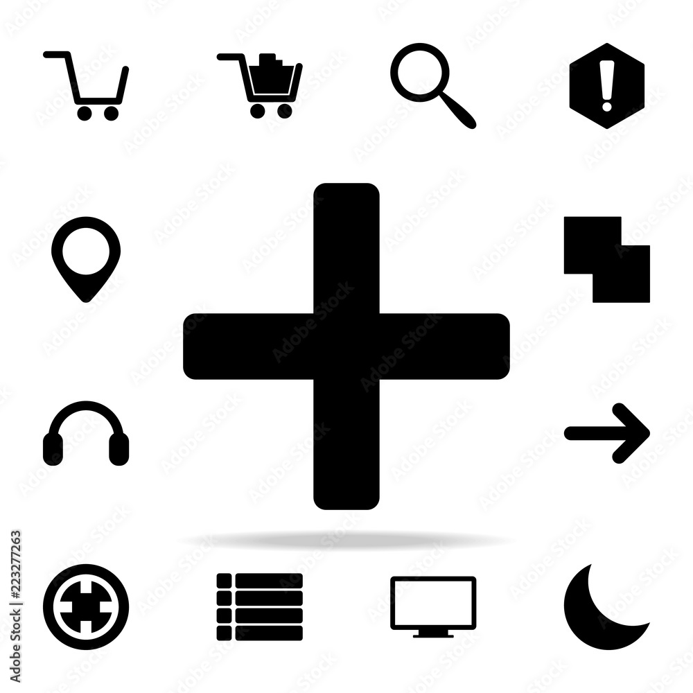 Poster plus sign icon. web icons universal set for web and mobile
