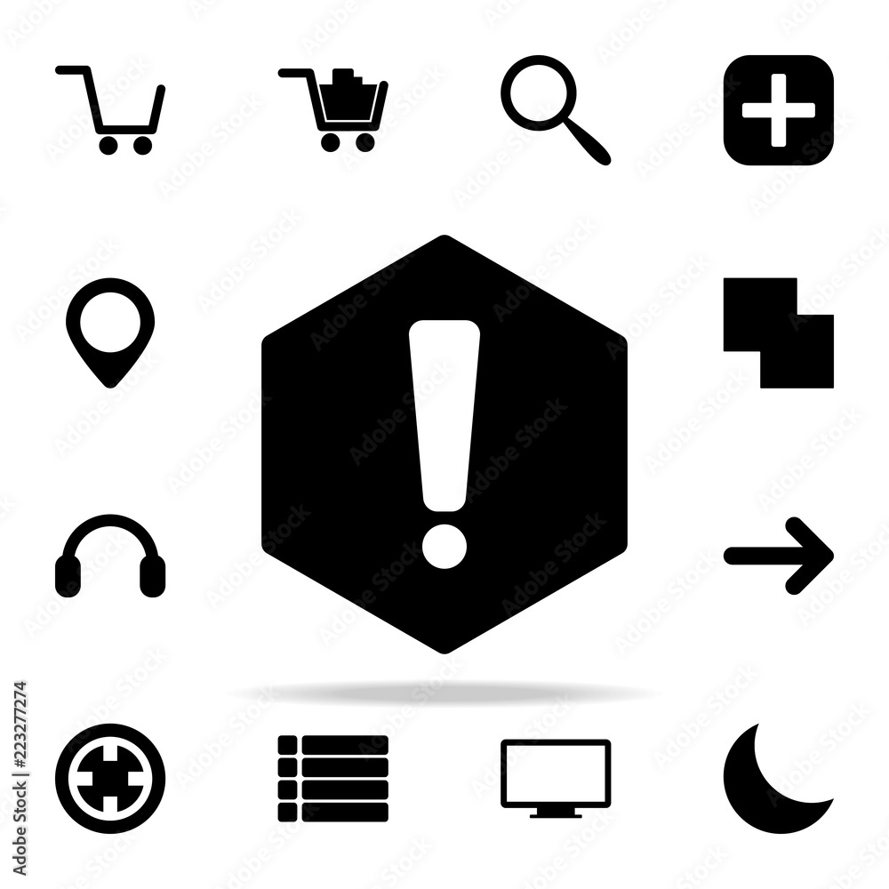 Aufkleber exclamation mark icon. web icons universal set for web and mobile