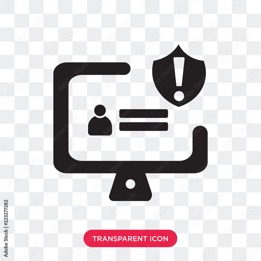 Poster computer vector icon isolated on transparent background, computer logo design