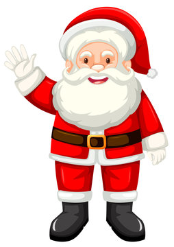 A happy santa claus on white backgroud
