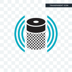 Smart Speaker vector icon isolated on transparent background, Smart Speaker logo design