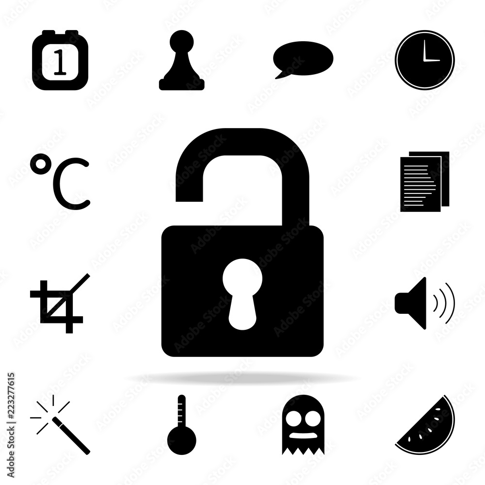 Poster open lock icon. web icons universal set for web and mobile