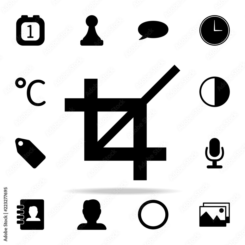 Aufkleber zoom sign icon. web icons universal set for web and mobile
