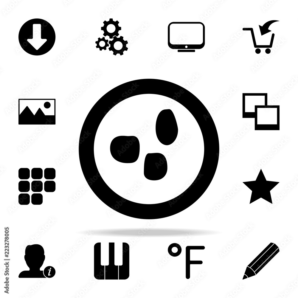 Poster food on a plate icon. web icons universal set for web and mobile