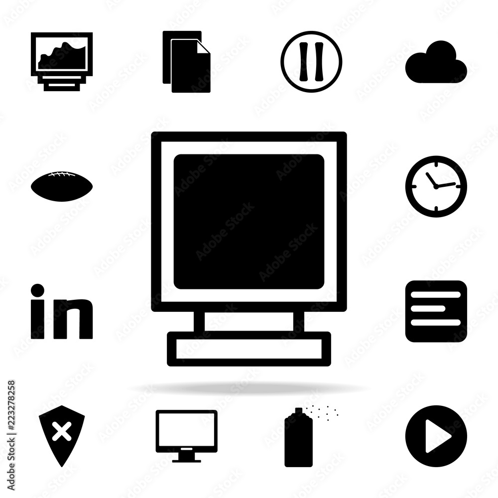 Poster old monitor icon. web icons universal set for web and mobile