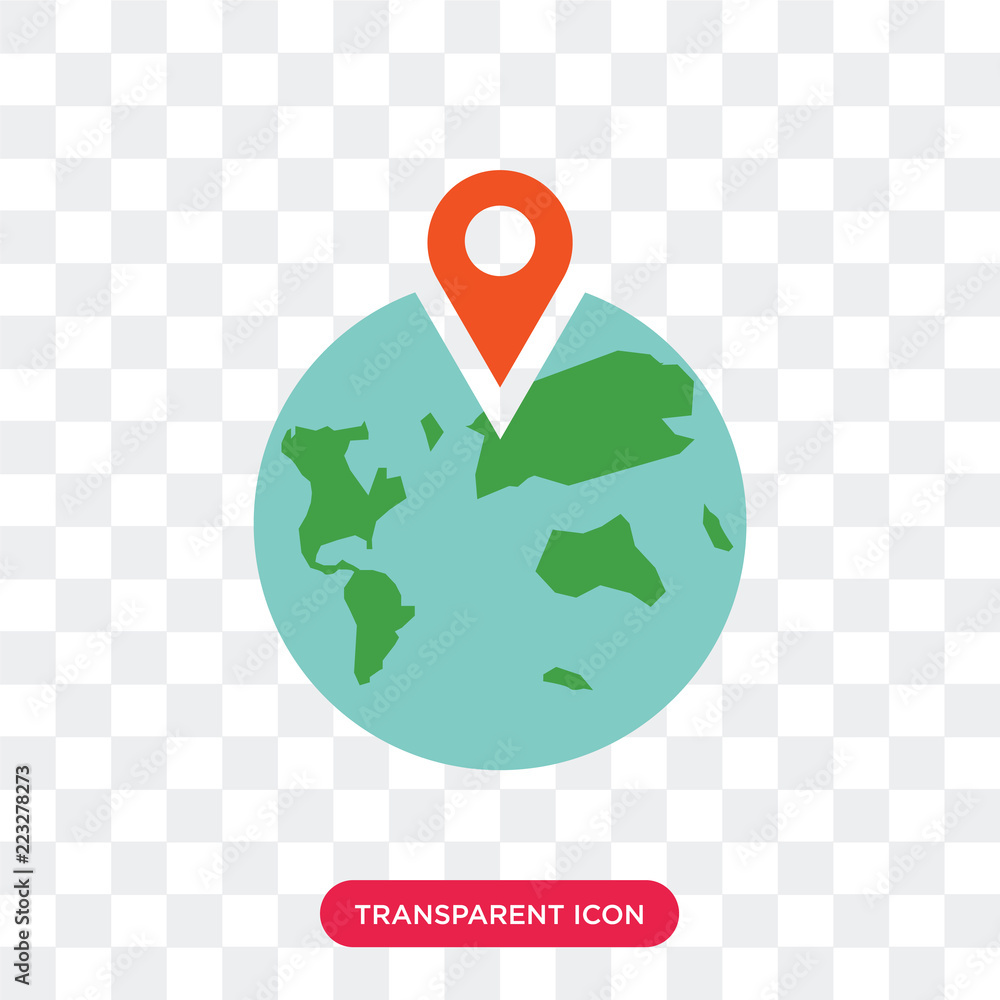 Poster map vector icon isolated on transparent background, map logo design