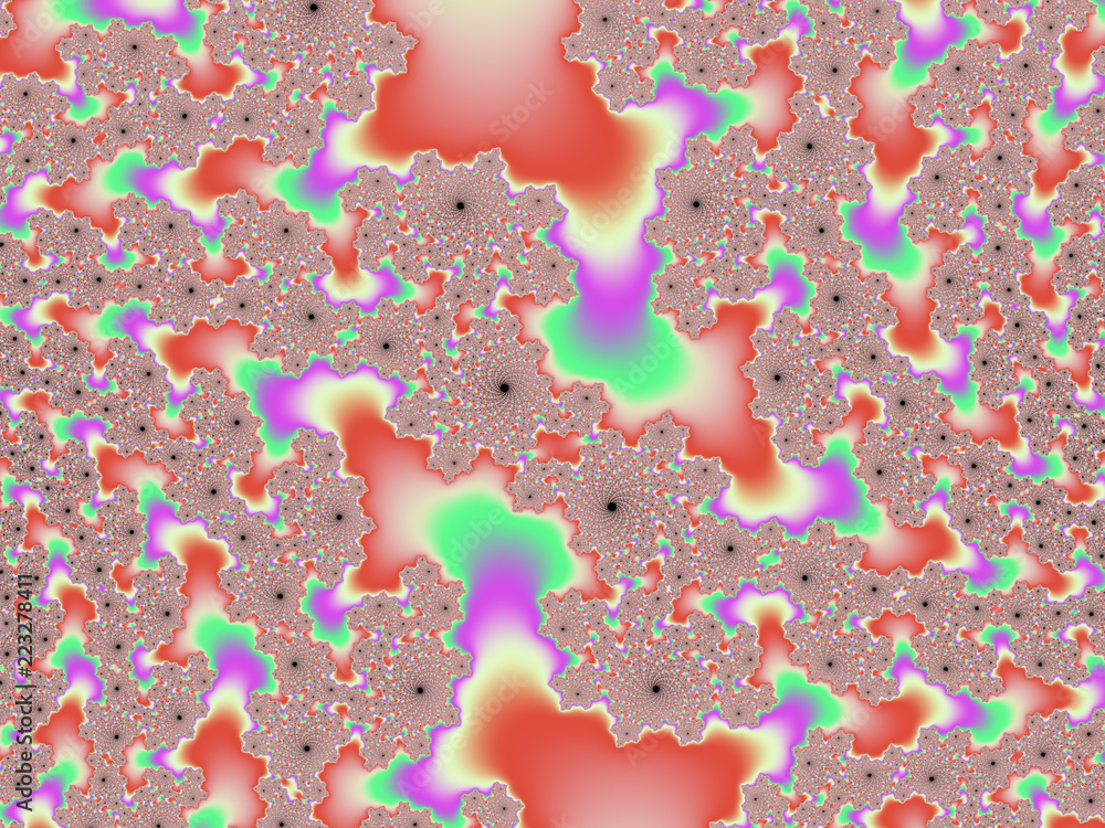 Poster abstrct digital artwork. patterns of nature. shells. technologies of fractal graphics.