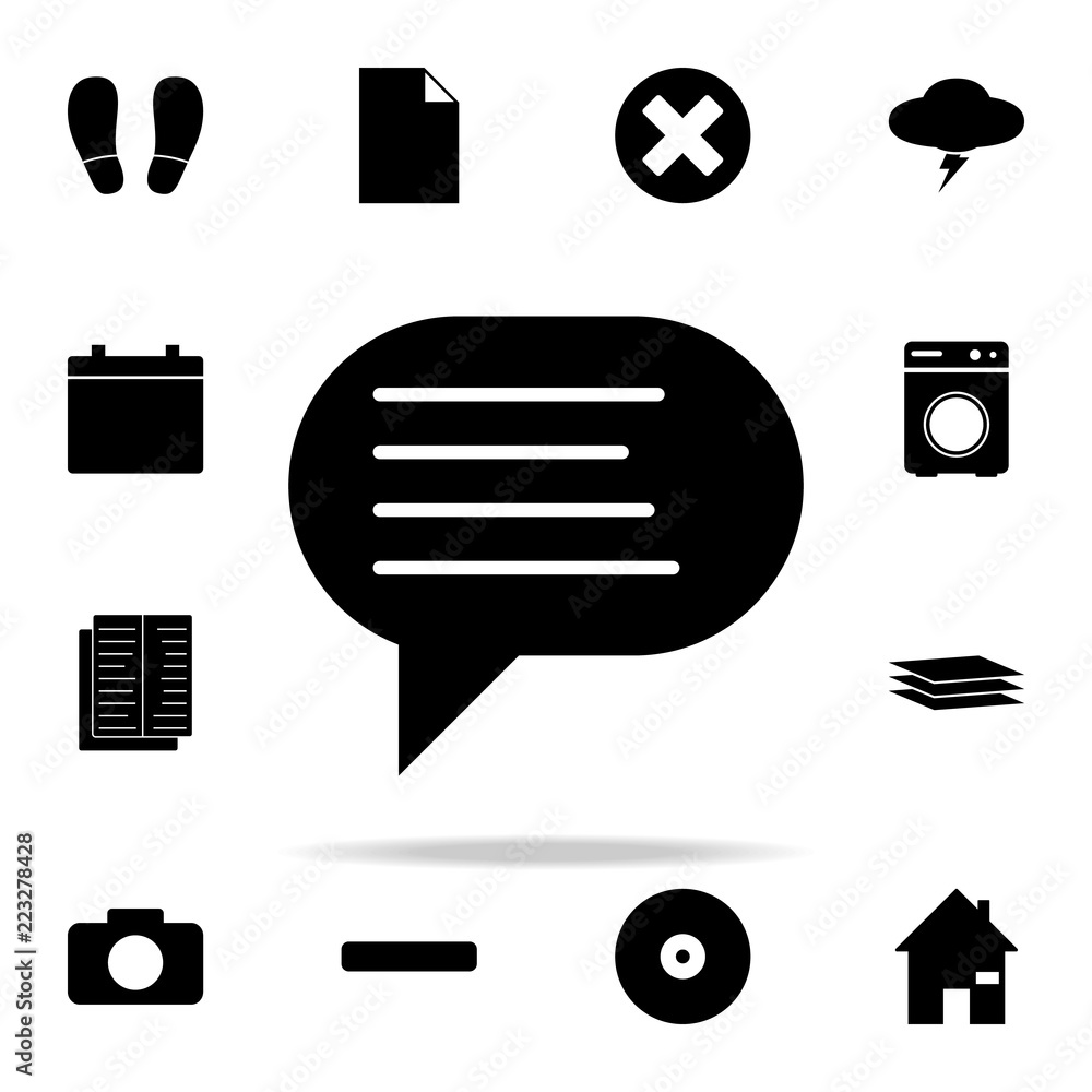 Aufkleber communication bubble icon. web icons universal set for web and mobile