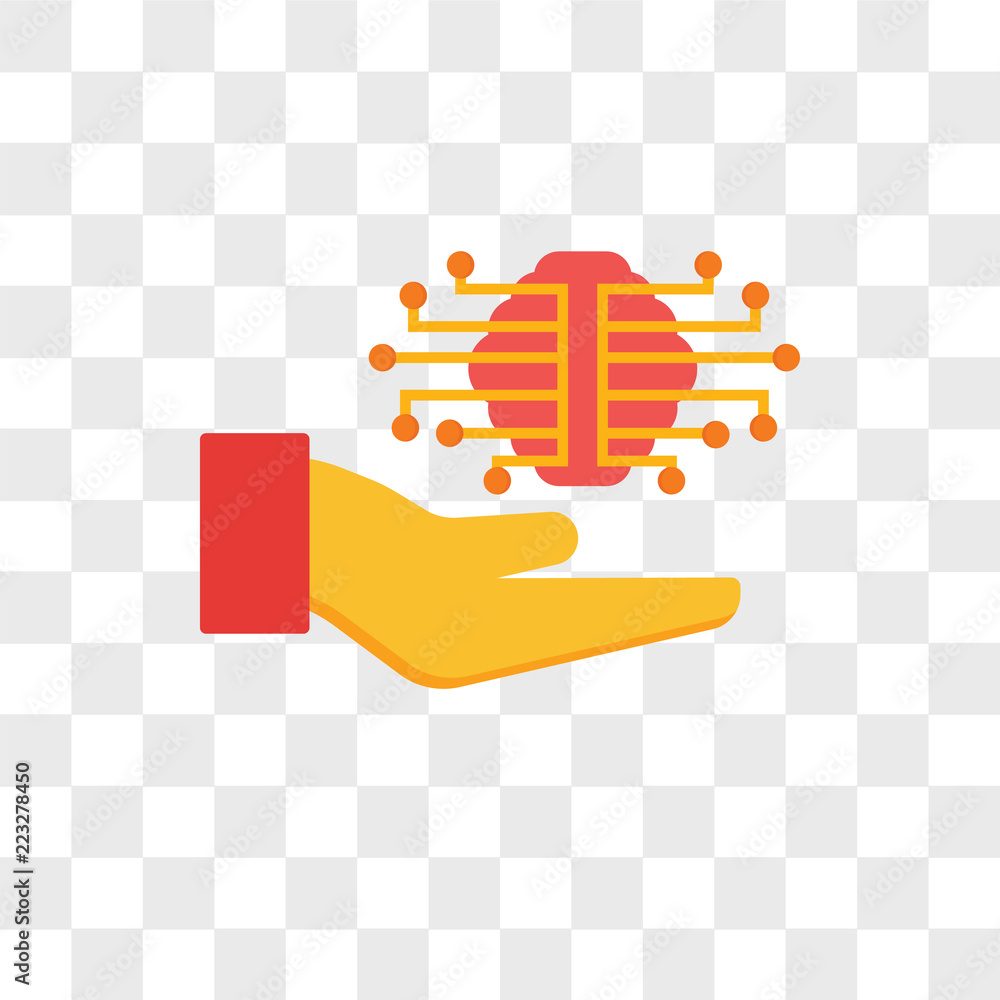 Poster artificial intelligence vector icon isolated on transparent background, artificial intelligence logo