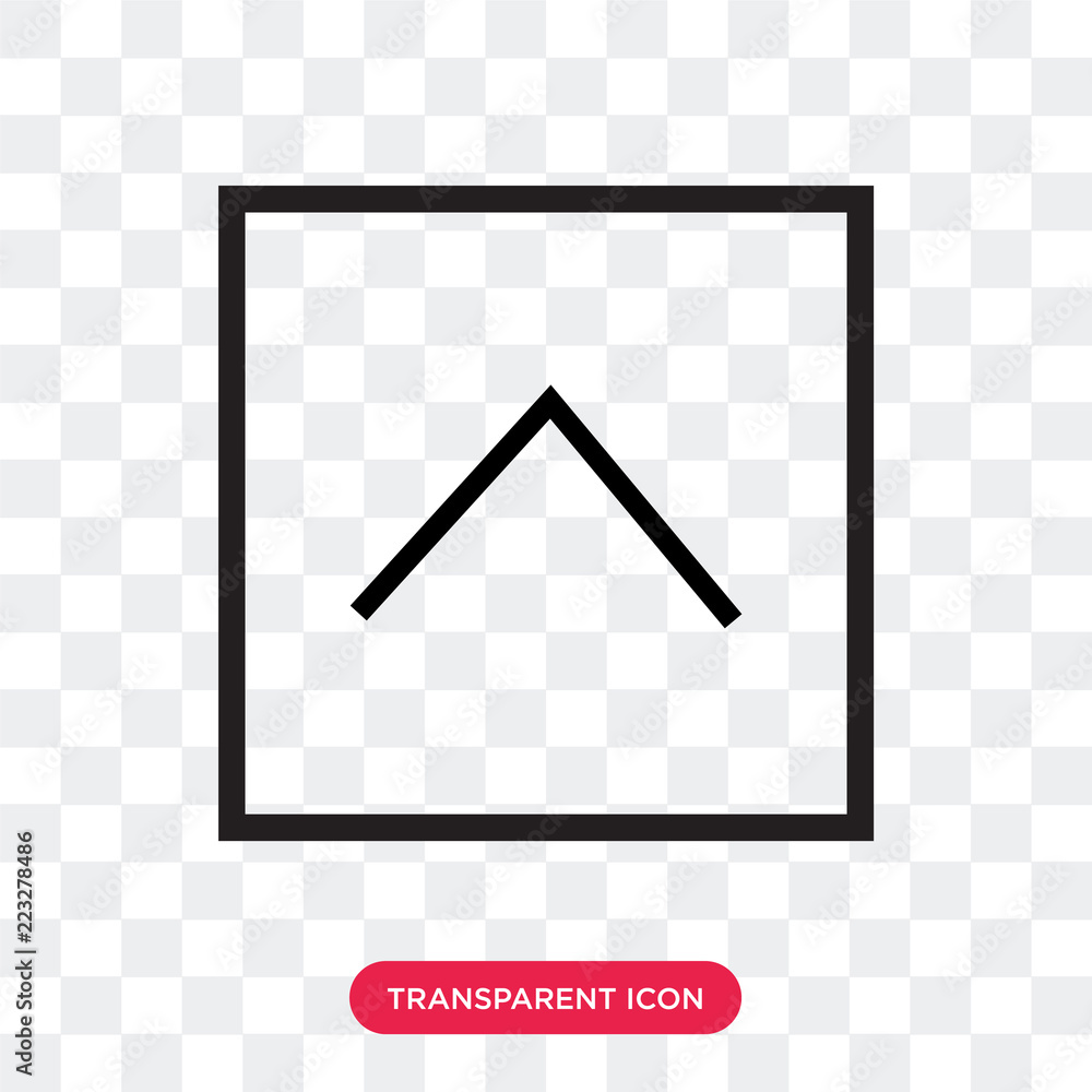 Poster top button vector icon isolated on transparent background, top button logo design