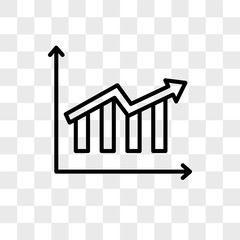 Statistics vector icon isolated on transparent background, Statistics logo design