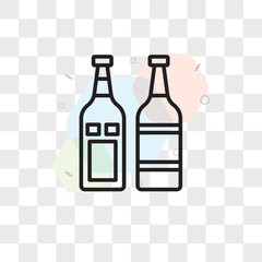 Wine vector icon isolated on transparent background, Wine logo design