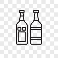 Wine vector icon isolated on transparent background, Wine logo design