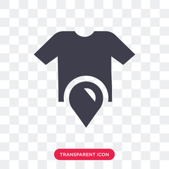 Shirt vector icon isolated on transparent background, Shirt logo design