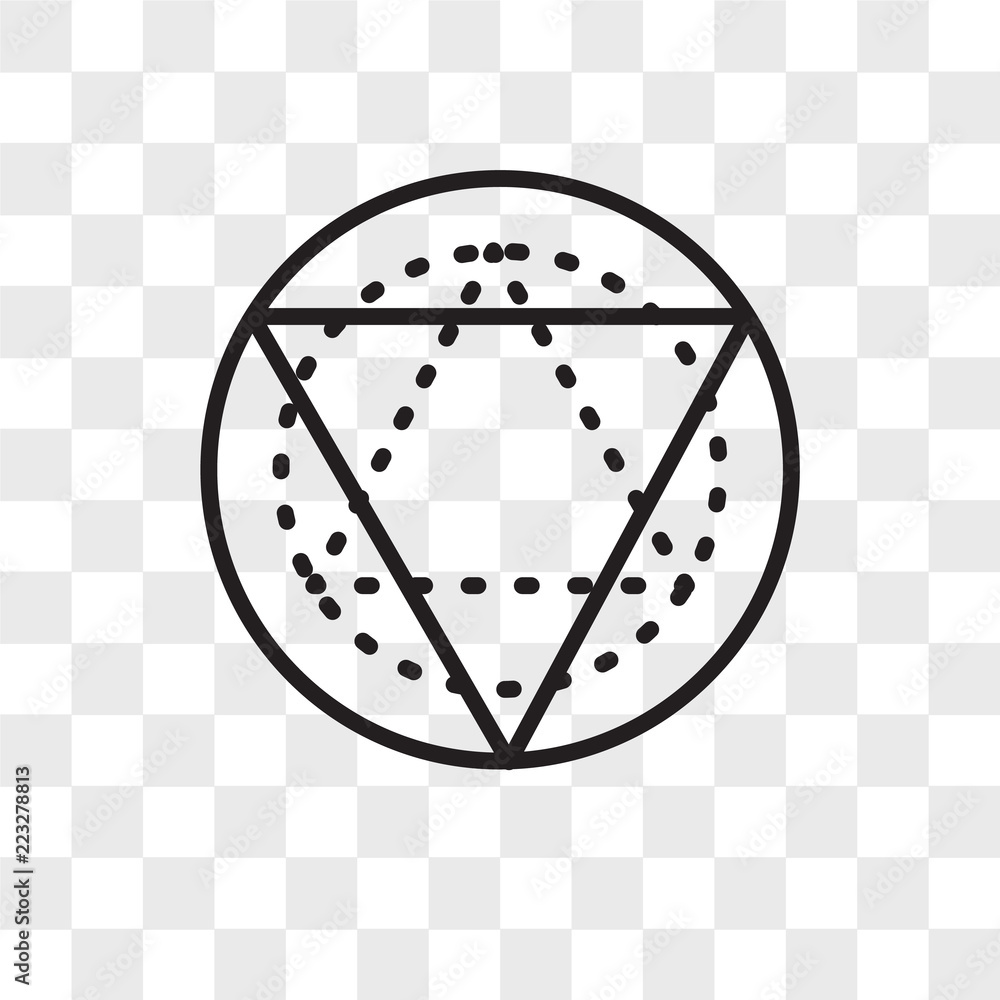 Poster triangle vector icon isolated on transparent background, triangle logo design