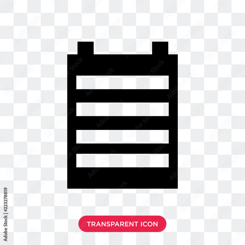 Poster notepad vector icon isolated on transparent background, notepad logo design
