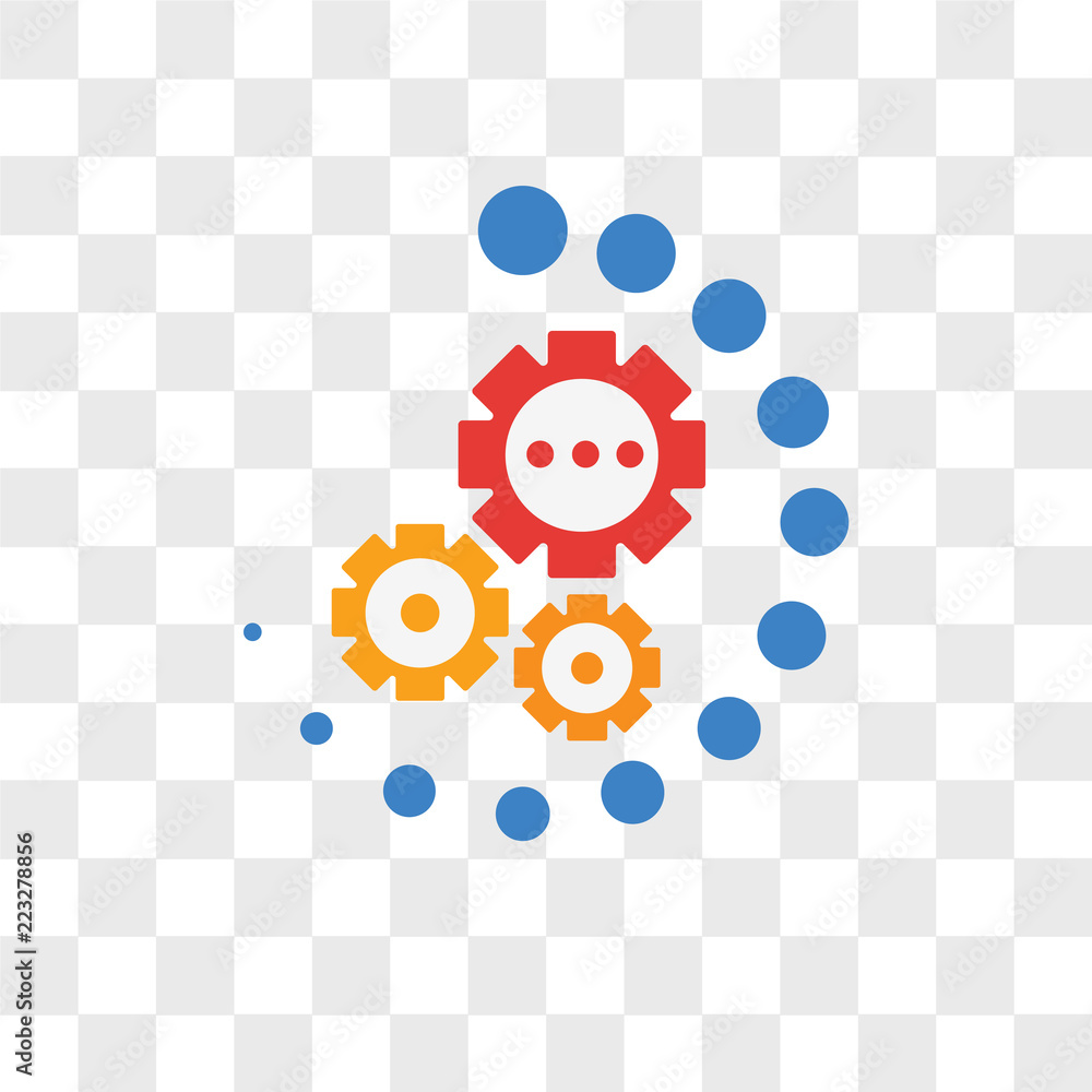 Poster processing vector icon isolated on transparent background, processing logo design