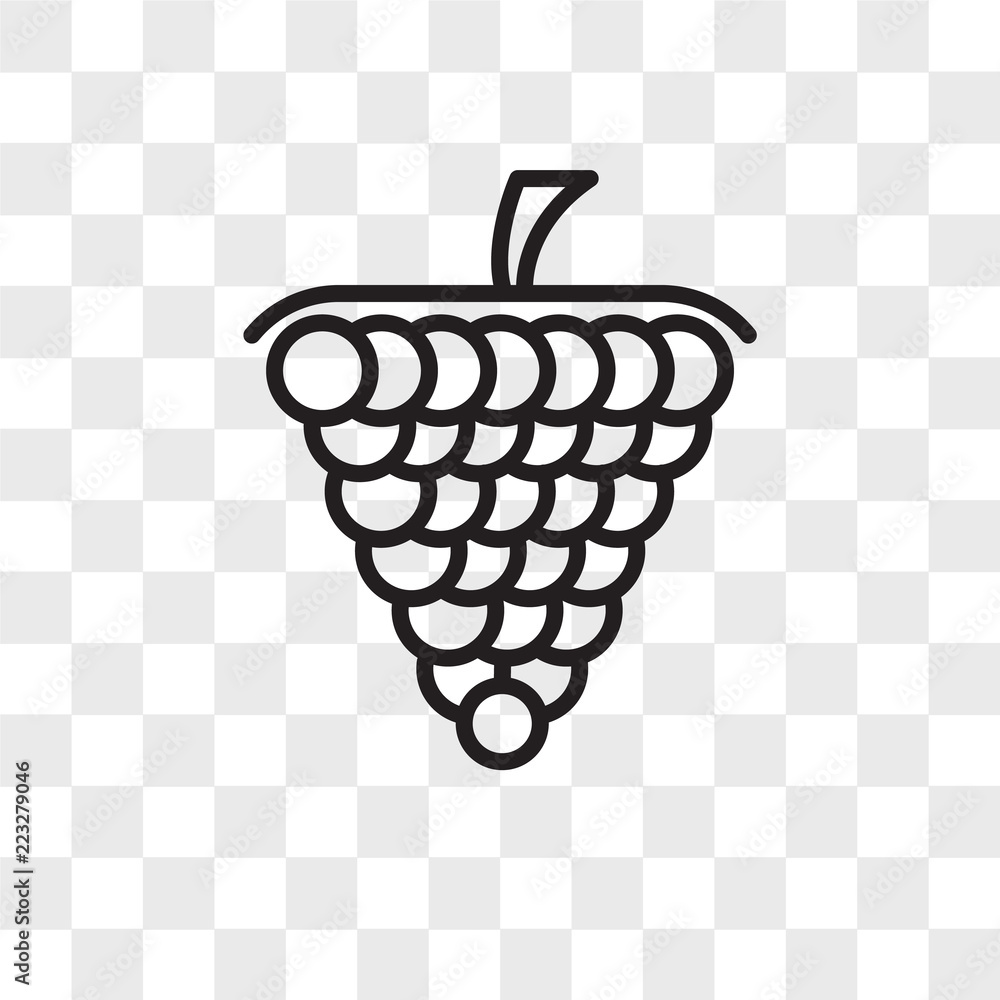 Aufkleber grape vector icon isolated on transparent background, grape logo design