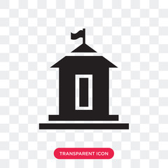 City Hall vector icon isolated on transparent background, City Hall logo design
