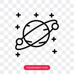 Planet vector icon isolated on transparent background, Planet logo design