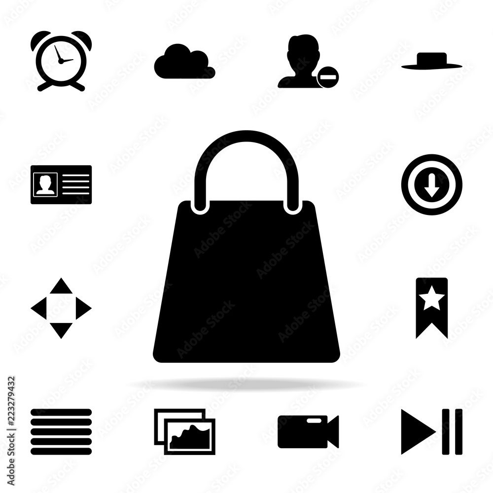 Aufkleber a bag icon. web icons universal set for web and mobile