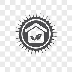 House badge vector icon isolated on transparent background, House badge logo design