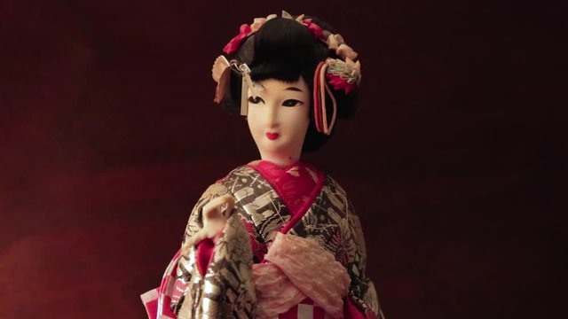 Vintage Japanese Kimono Doll in Beautiful Dress