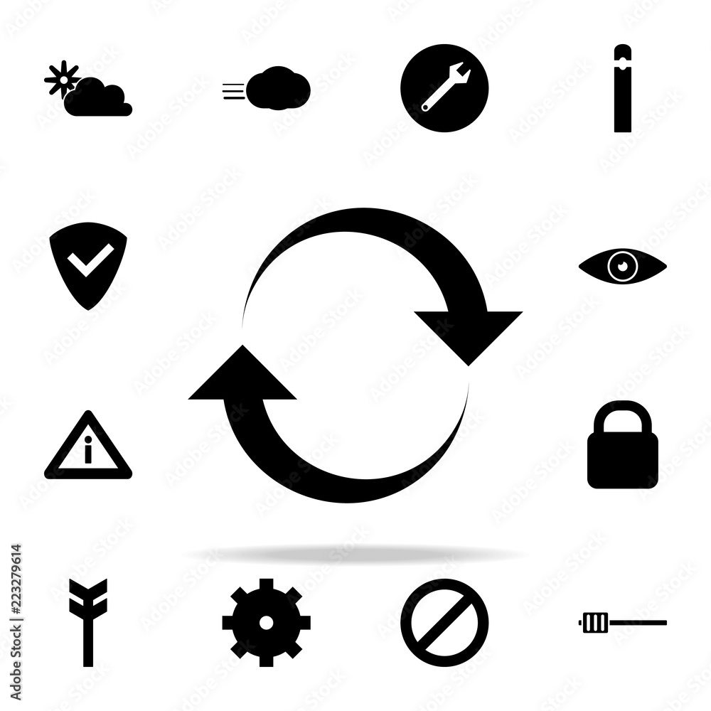 Aufkleber recycling symbol icon. web icons universal set for web and mobile