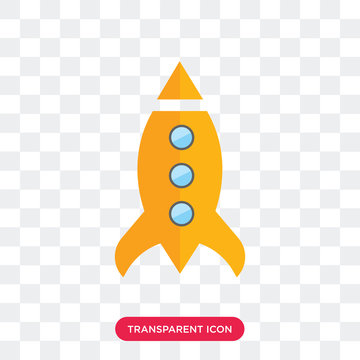 Missile vector icon isolated on transparent background, Missile logo design