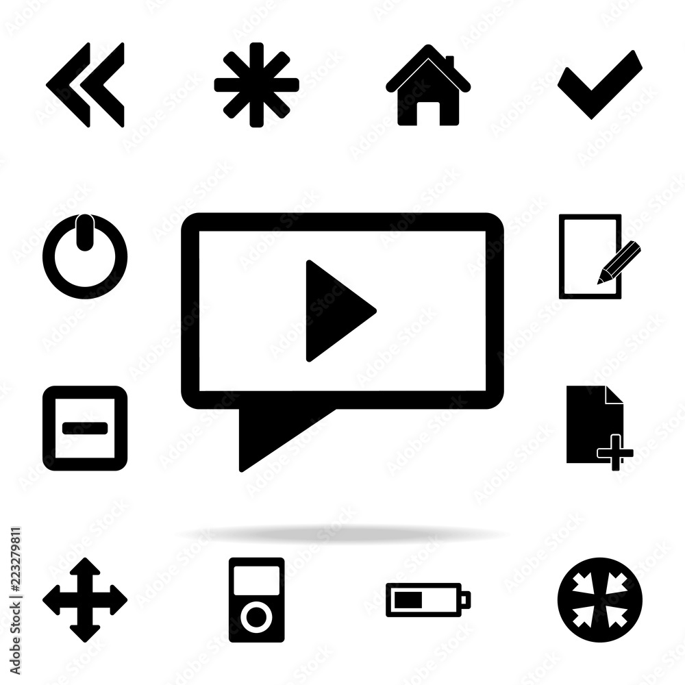 Poster player icon. web icons universal set for web and mobile