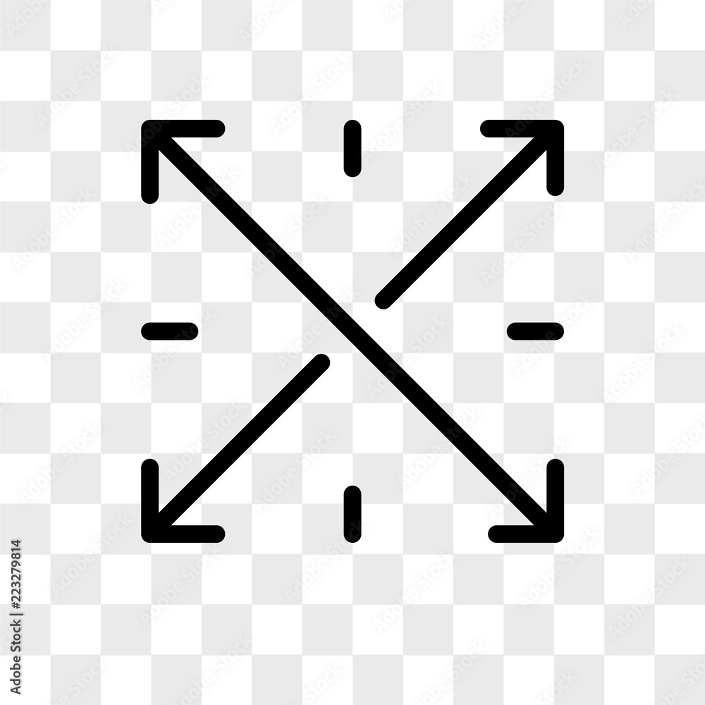Poster resize vector icon isolated on transparent background, resize logo design