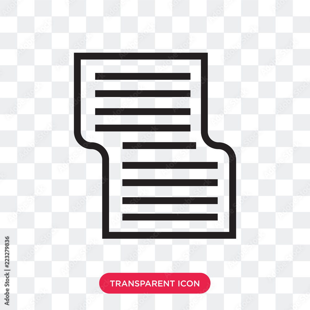 Poster scroll vector icon isolated on transparent background, scroll logo design