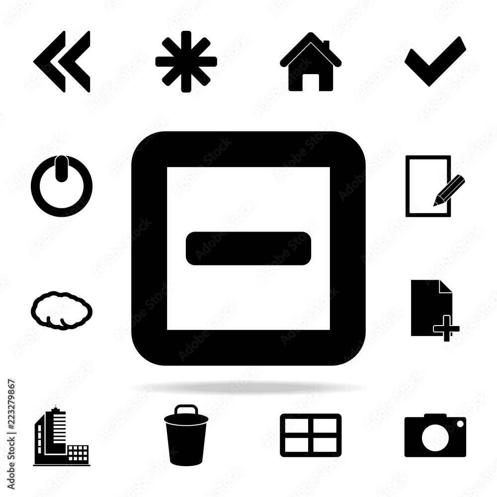 Poster minus in the box icon. web icons universal set for web and mobile