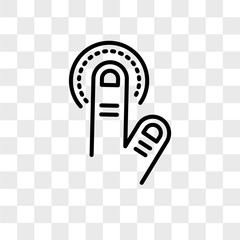 Tap vector icon isolated on transparent background, Tap logo design
