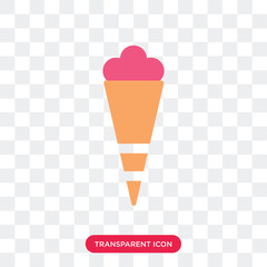 Ice cream vector icon isolated on transparent background, Ice cream logo design