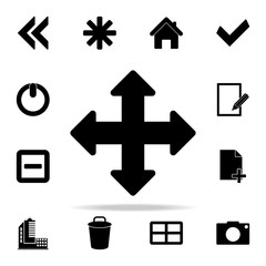 arrows on the cross icon. web icons universal set for web and mobile